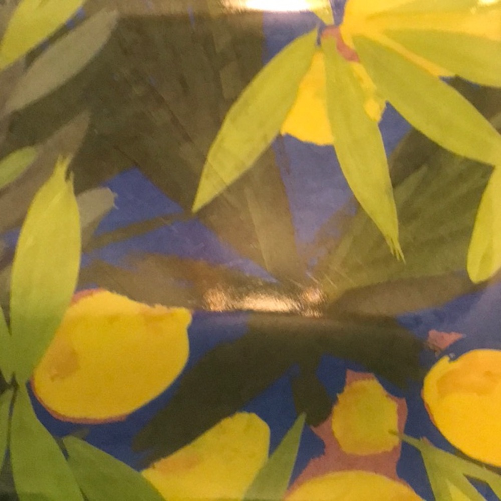 Isabella de Borchgrave lemon and  leaves platter melamine - Picture 2 of 7